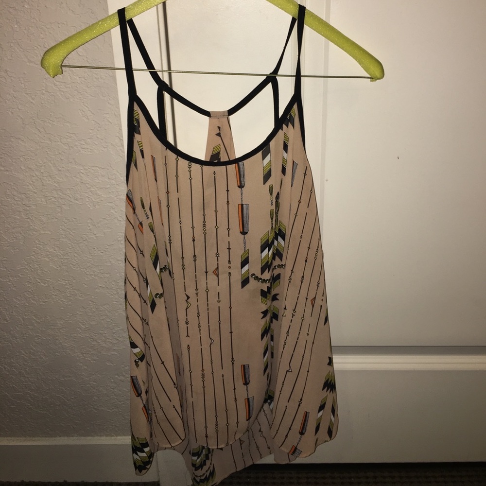 Tan Aztec tank top
