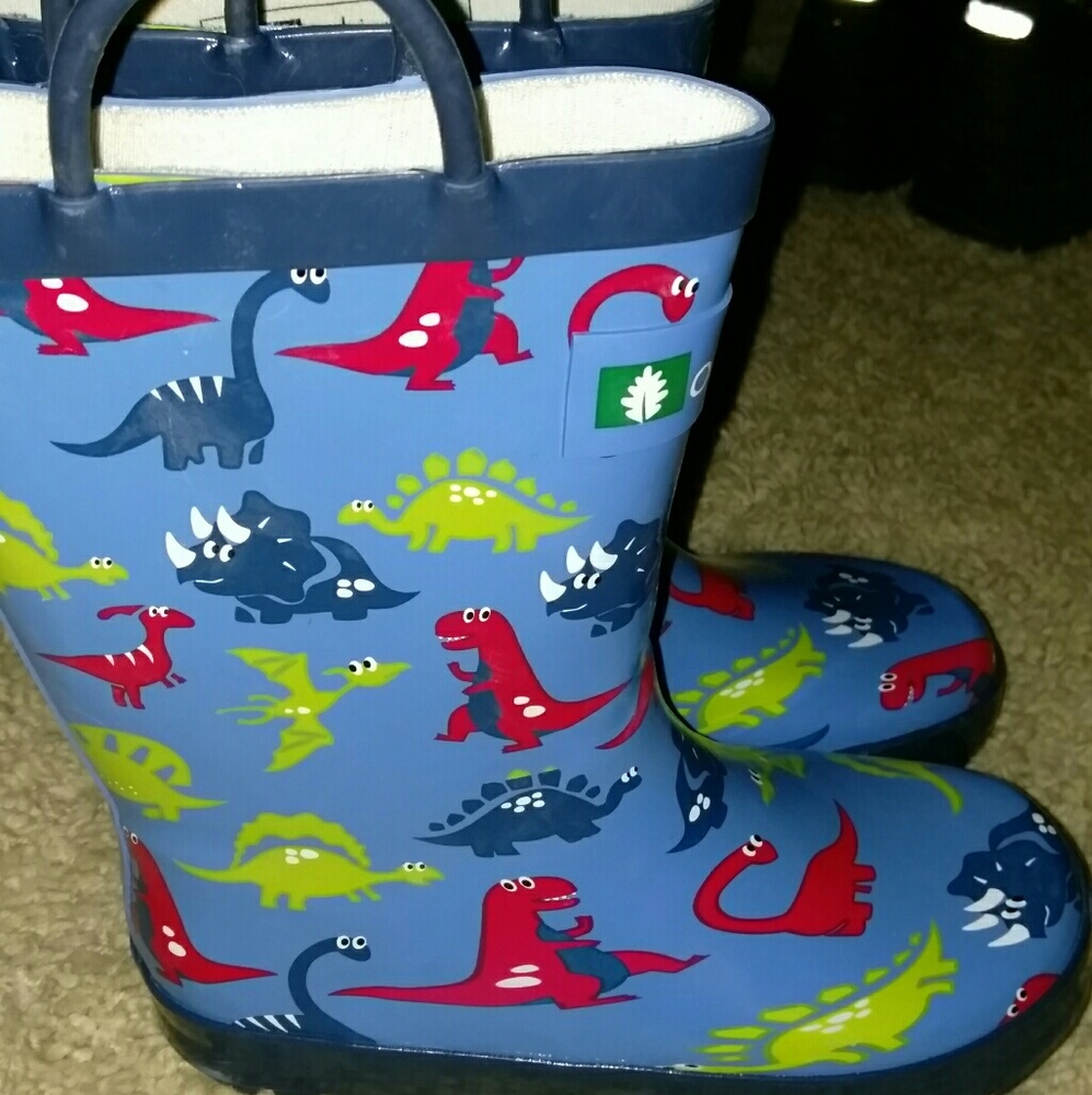 Dinosaur rain boots