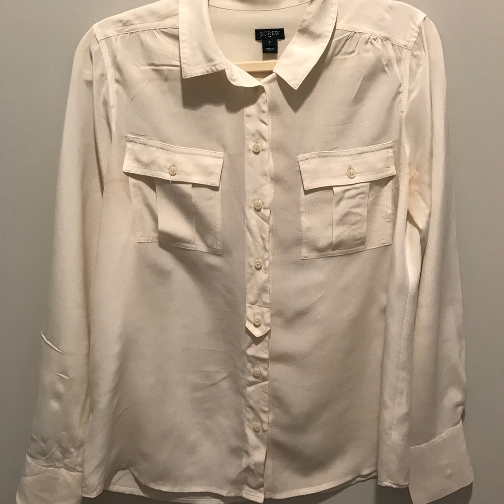 100% Silk J. Crew Button Down