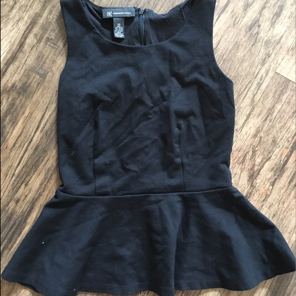 Peplum black top