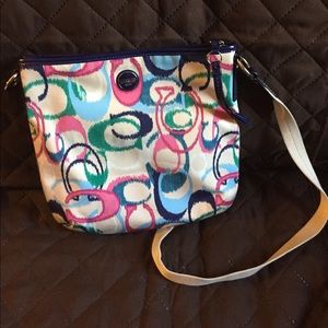 Authentic Coach C scribble messenger bag