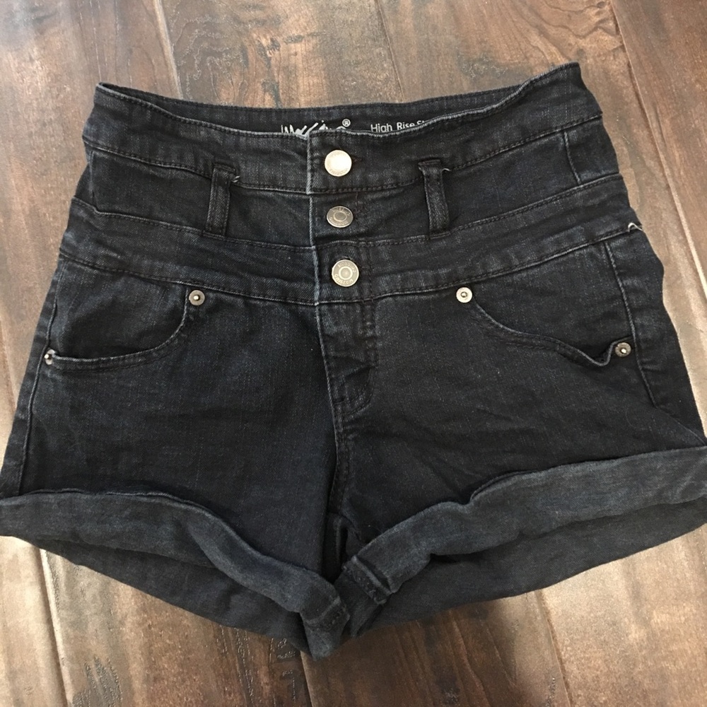 Vintage Black High Rise Shorts