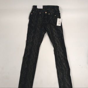 Seven for All Mankind Gwenevere Black/Gold SKINNY
