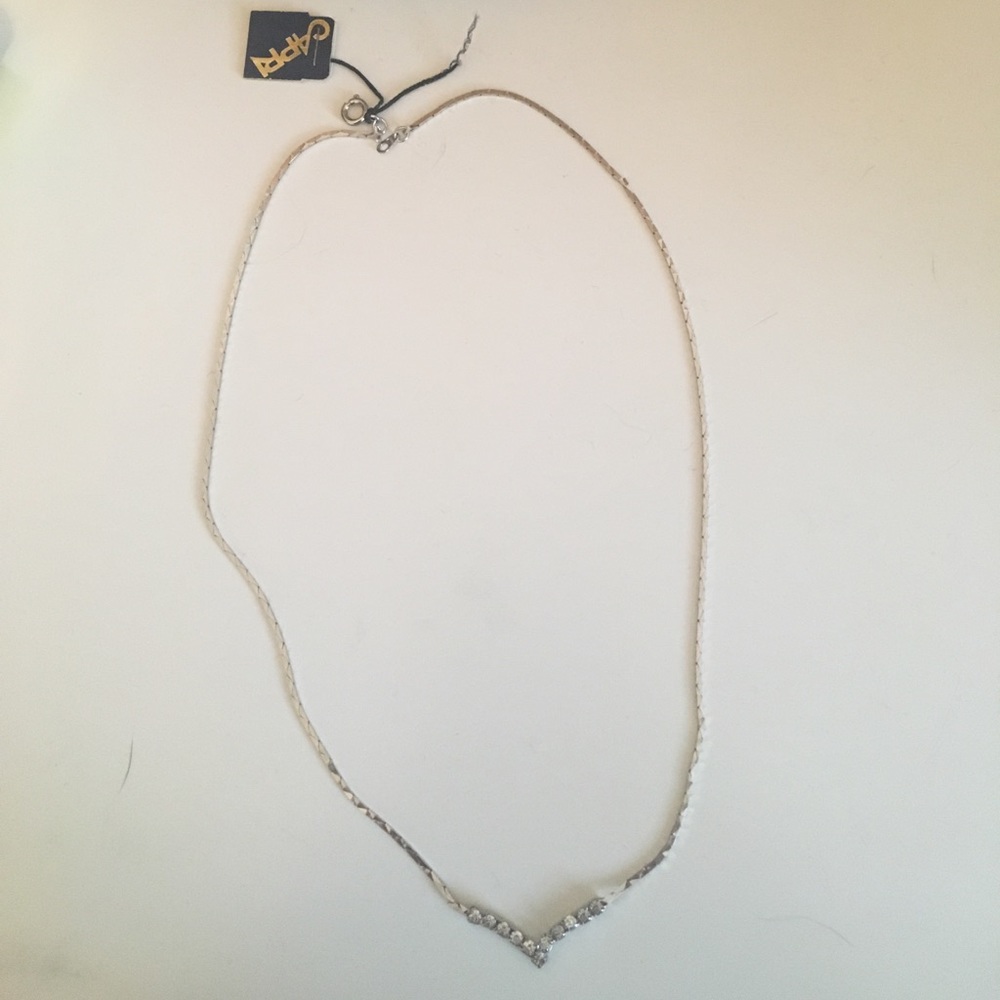 Silver "Capri" necklace mid length