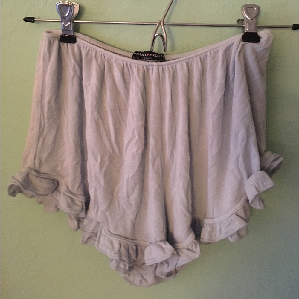 Brandy Melville Blue Ruffle Shorts