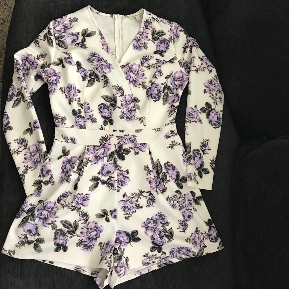 White Floral Romper