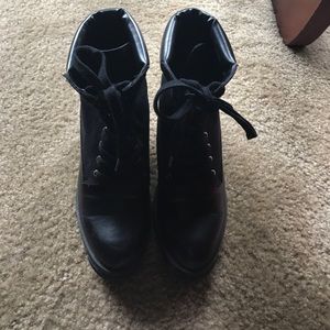 Zara lace up combat boots