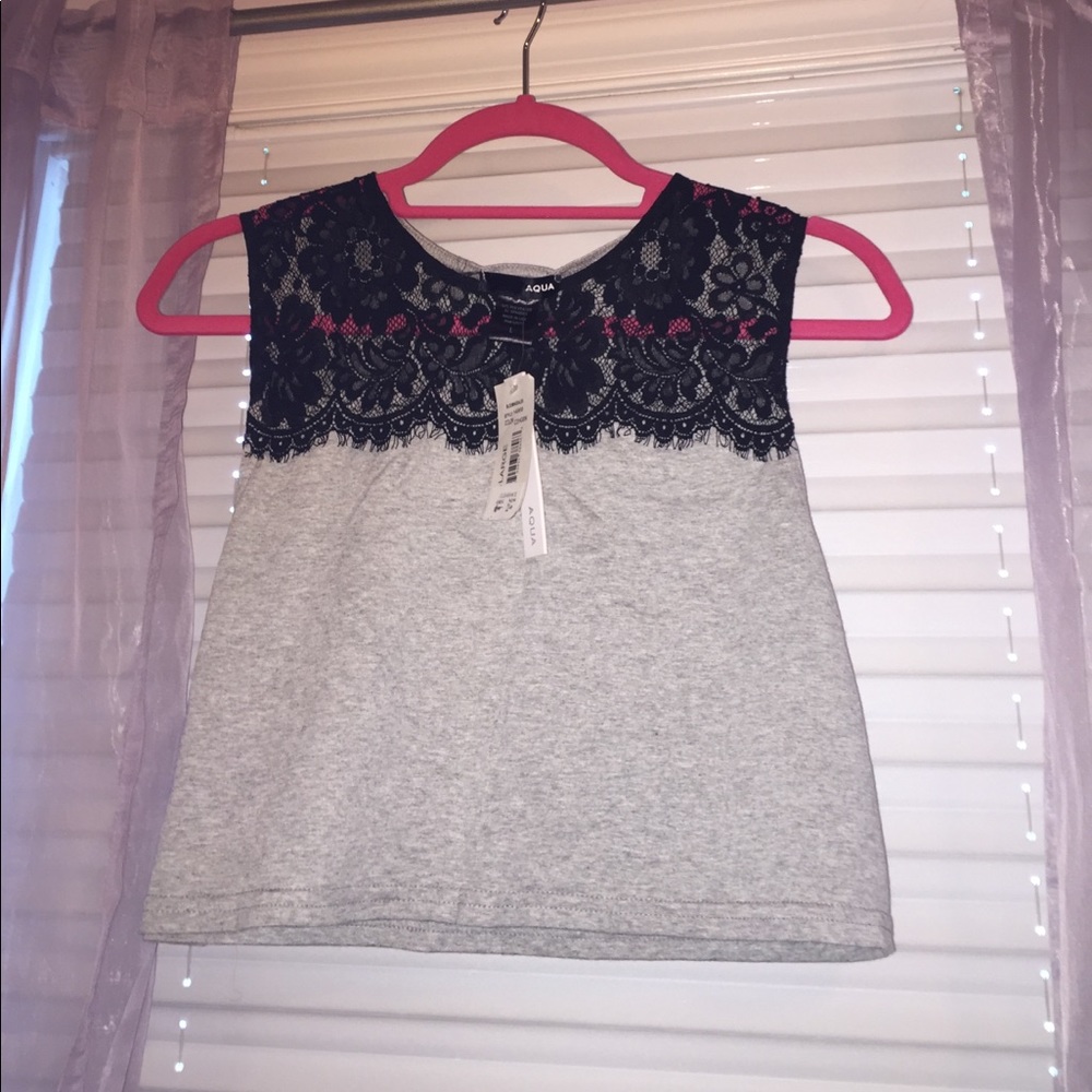 Never worn Aqua crop top
