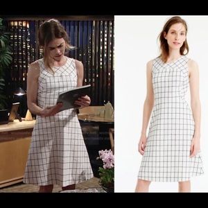 NWT J. Crew windowpane tweed A-line dress