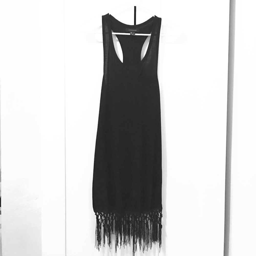 Black fringe dress