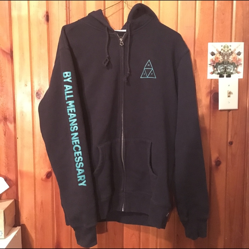 Huf zip up sweatshirt sz M