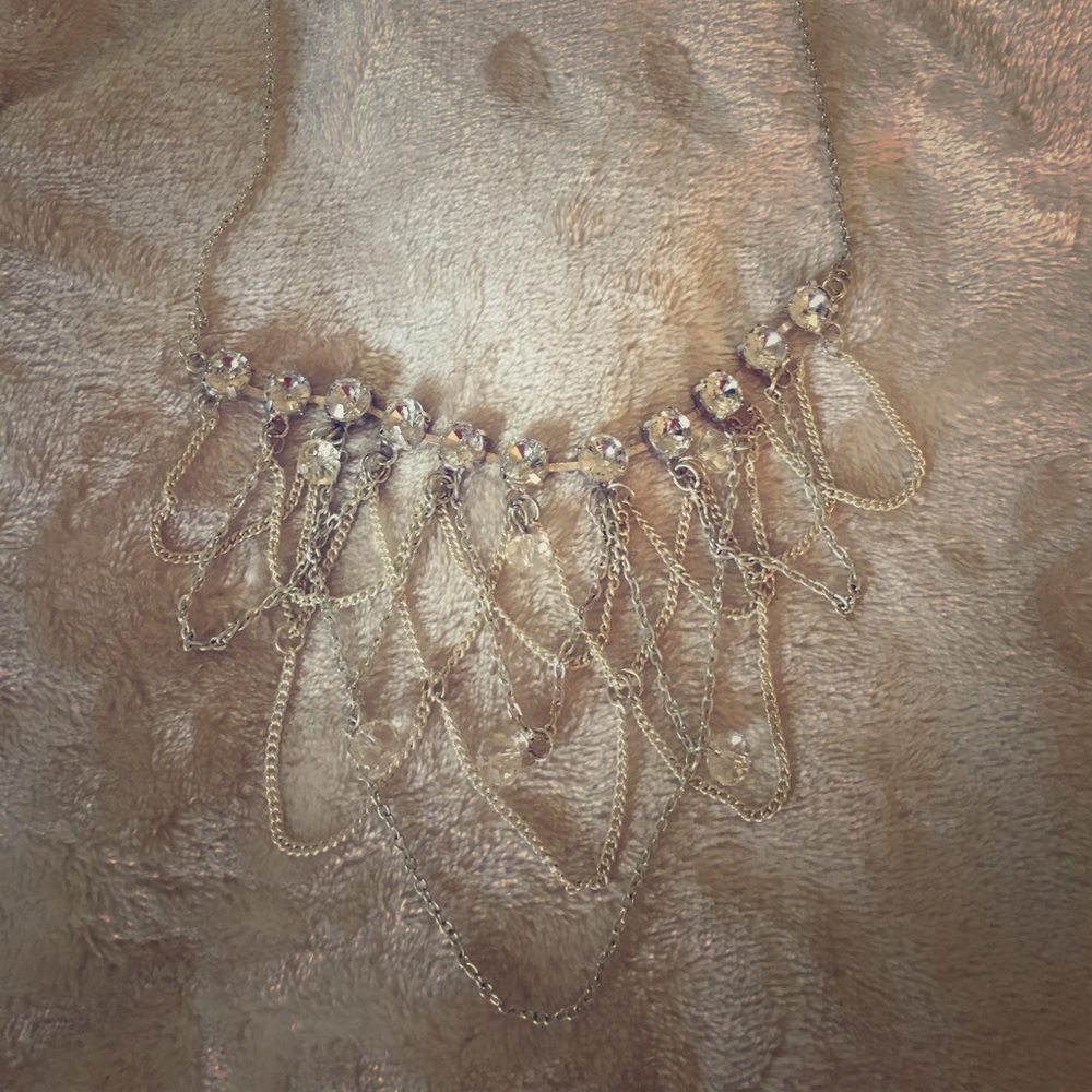 Silver Rhinestone Necklace