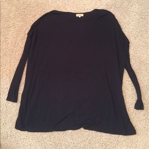 Black long sleeve pico top