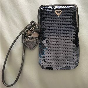 Coach Sequin Wristlet