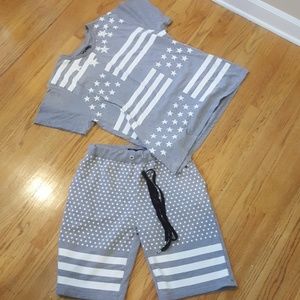 Men's short and shirt outfit