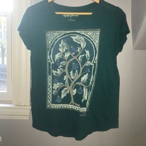 Lucky Brand Green Graphic T Shirt