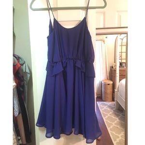 KEEPSAKE blue ruffle dress size medium