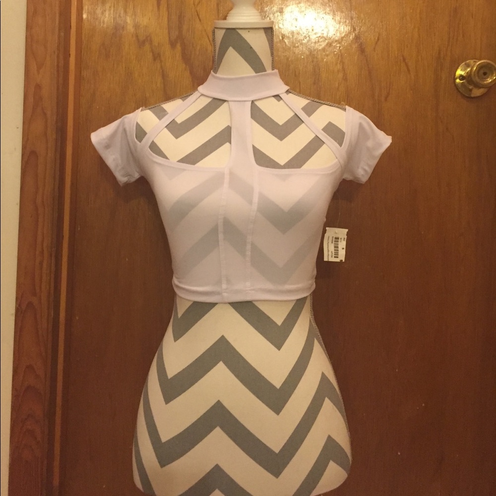 NEW NWT NWOT NECESSARY CLOTHING White Crop Top