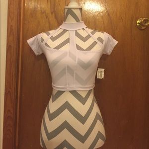 NEW NWT NWOT NECESSARY CLOTHING White Crop Top