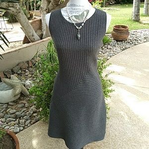 Athleta Gray Racerback Sleeveless Sweater Dress M