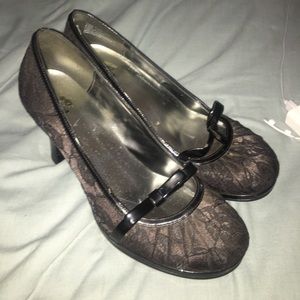 SO Black Lace Heels
