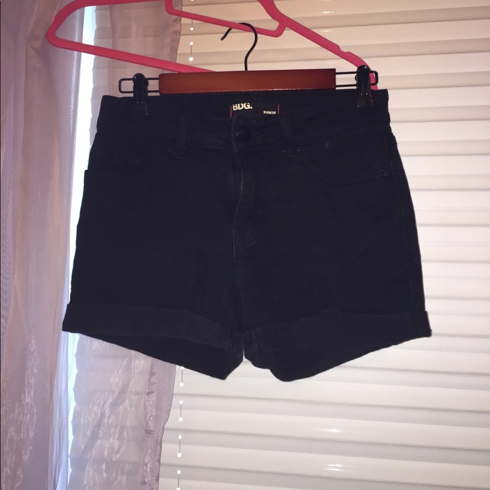 BDG "shortie" black jean shorts