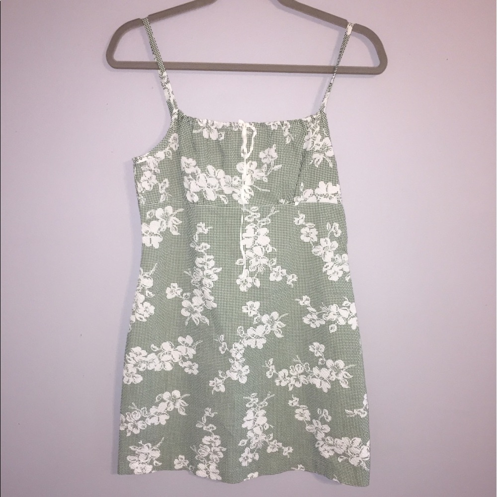 Vintage ESPRIT flower and gingham mini dress