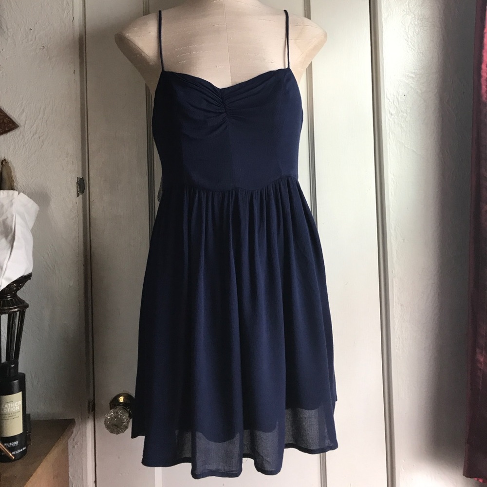 Lucca Couture Navy Babydoll Dress