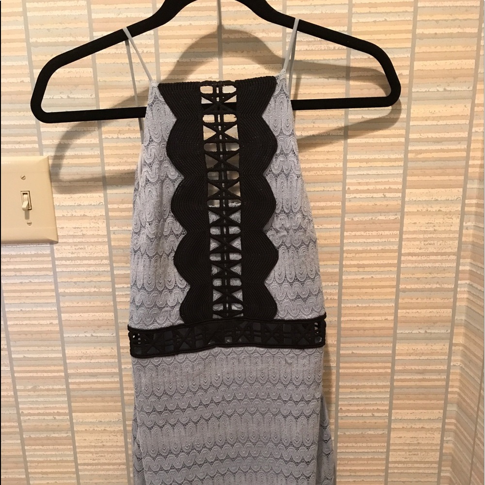 Topshop baby blue and black dress