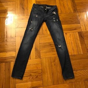 Denim ripped skinny jeans