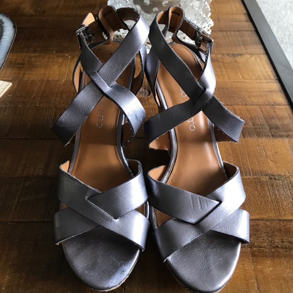 Franco Sarto silver sandals