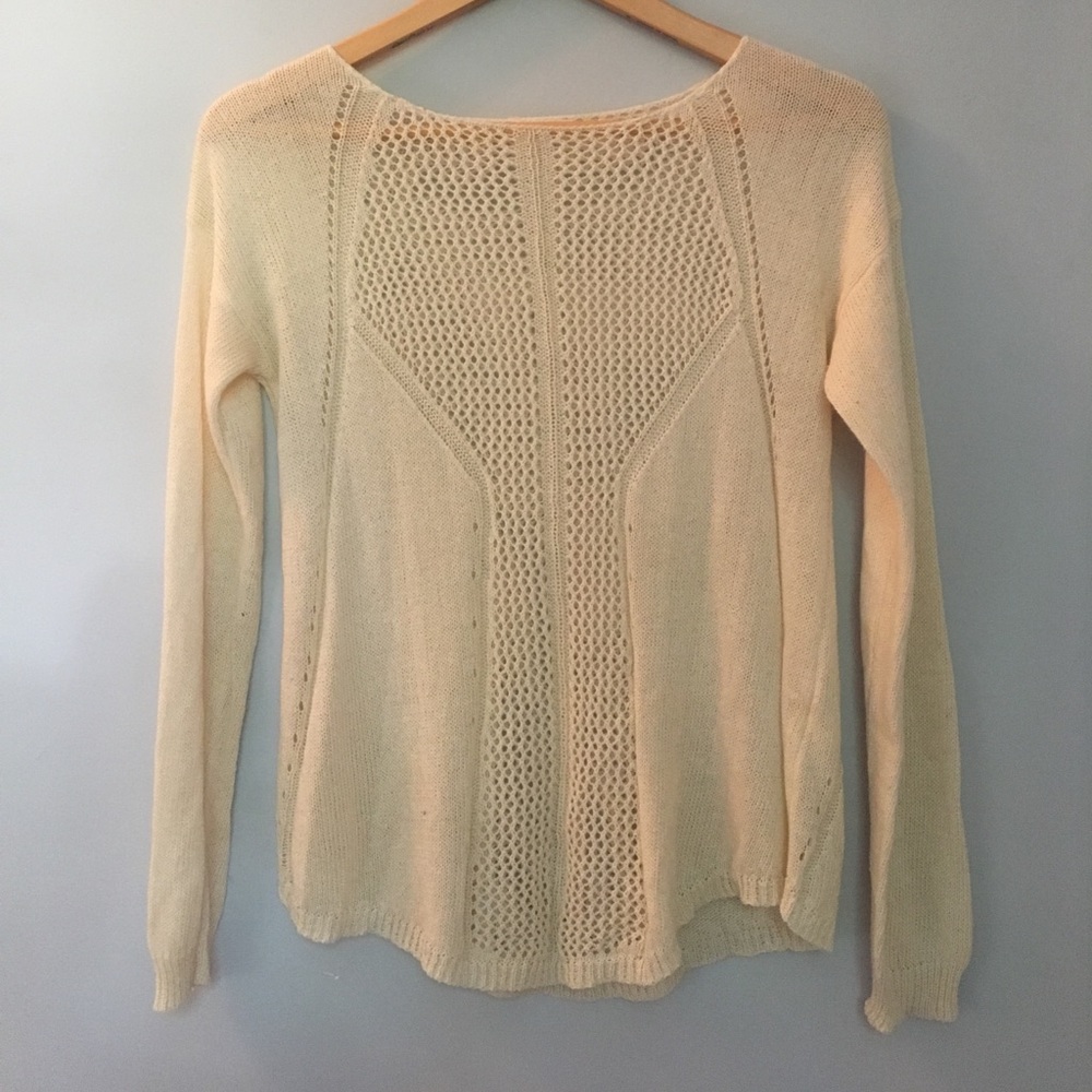 Tea & Cup Los Angeles Crochet Knit Sweater