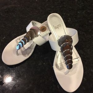 White sandals