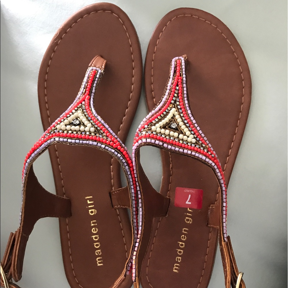 Madden Girl Beaded Sandals
