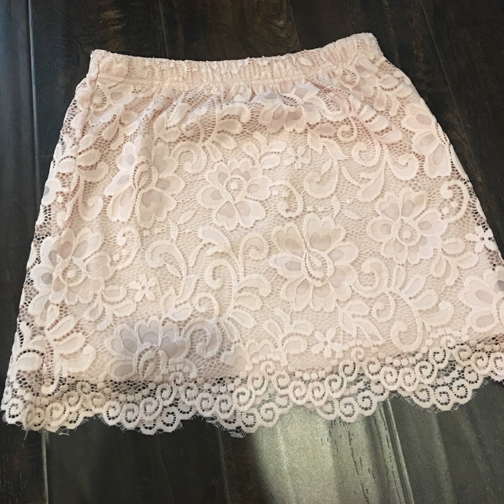 Pink Lace Skirt