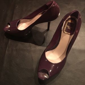 Dior patent platform heels size 38 1/2 NEW WB