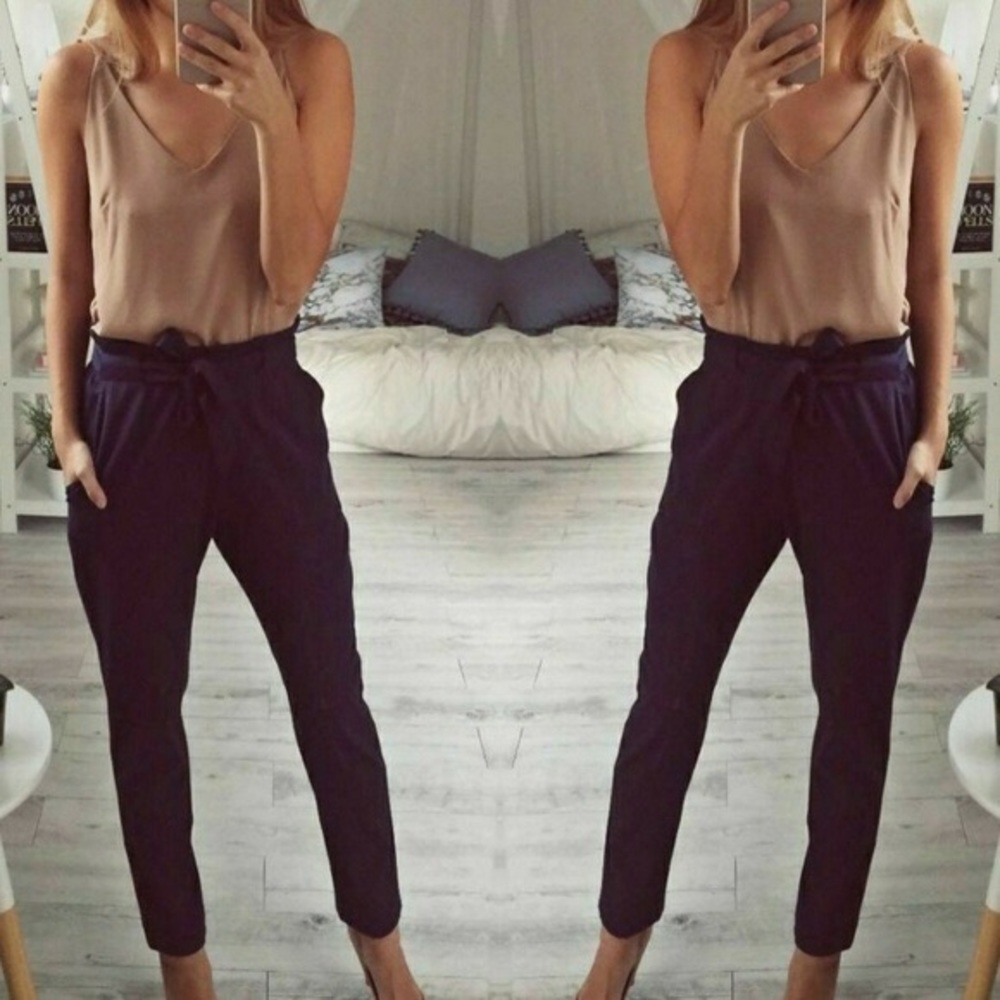 Navy blue ankle pants - brand new
