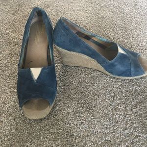 Toms denim wedges
