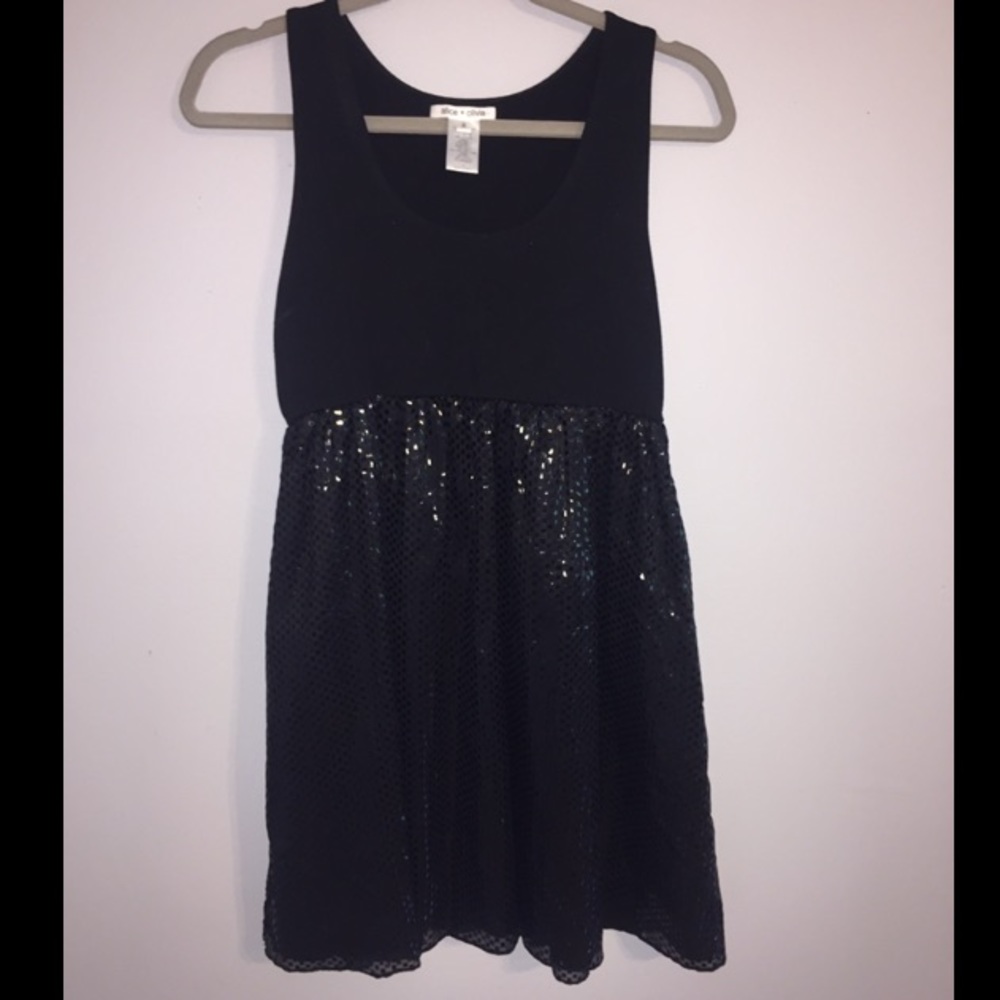Baby Doll Square-Sequin Dress