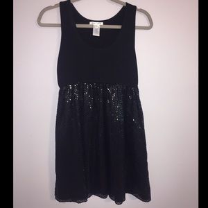 Baby Doll Square-Sequin Dress