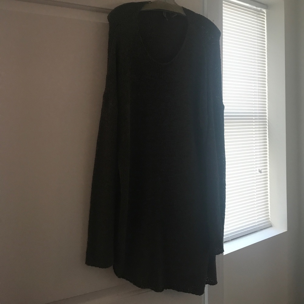 H and M divided olive green asymmetrical sweater!