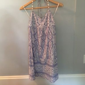 Tommy Bahamas Halter Sundress XS Periwinkle Print