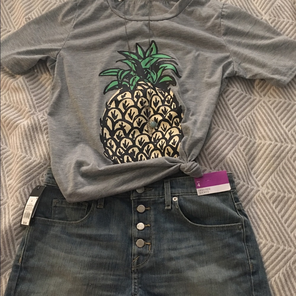 🚫sold🚫Pineapple high waist jeans outfit
