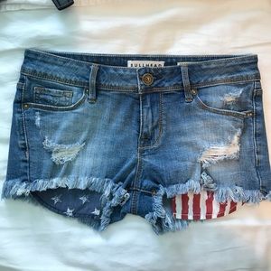 American flag pocket shorts
