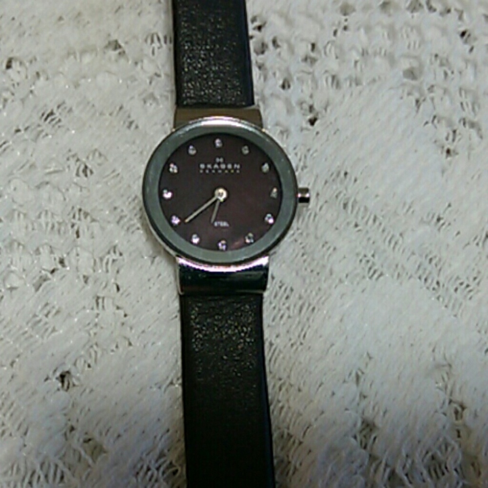 Skagen Ladies 358XSSLD Crystal Accents Watch