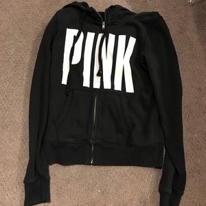 PINK black zip up