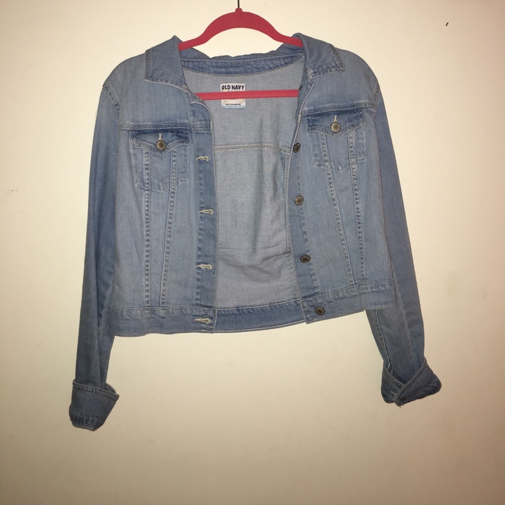 light blue jean jacket