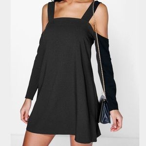 💥SOLD💥 Off Shoulder Pinafore Dress Khaki Green