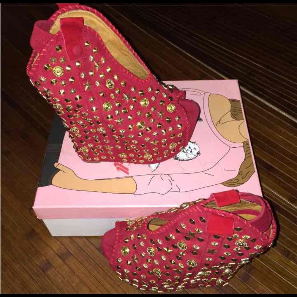 8 Jeffrey Campbell red Kelsy platform new w/o tags