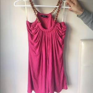 Sky tank with gold chains